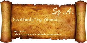 Szathmáry Ahmed névjegykártya